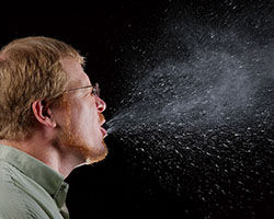 Man sneezing
