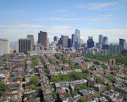 Boston from a drone