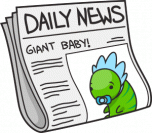 newspaper: giant baby