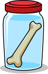 bone in jar