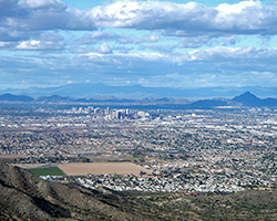 An aerial view of Phoenix, Arizona
