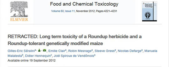 Retracted article on GMOs