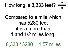 convert feet to miles