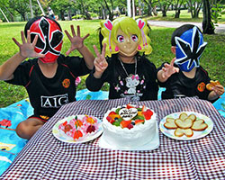 Birthday party with masks