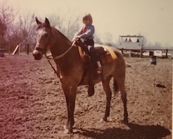 Shelley Haydel riding horses