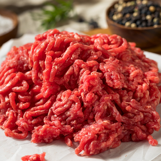 A pile of ground beef.