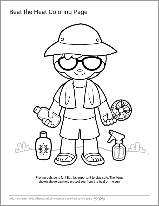 The beat the heat coloring page