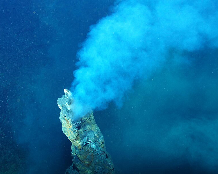 A type of hydrothermal vent in the ocean that's called a black smoker.