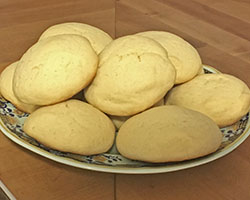 A plate of golden sugar cookies