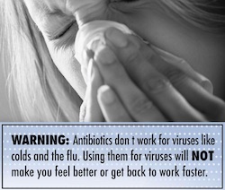 CDC poster warning against overuse of antibiotics 