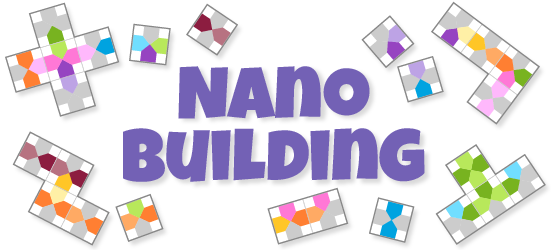 Illustration of a nano building game showing blocks created in the game