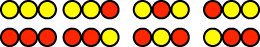 8 red and yellow dot combinations