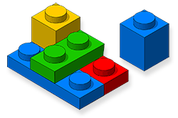 Lego type building blocks