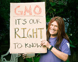GMO protester