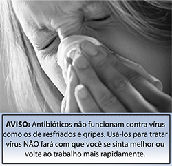 Recomendações do Centro de Controle e Prevenção de Doenças sobre o uso de antibióticos.