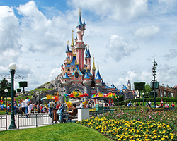 A picture of a castle at Disneyland Park in Paris, France