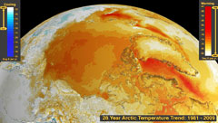 Temperature changes over the arctic over 28 years. &lt;strong&gt;Click on the image to see a larger version.&lt;/strong&gt;