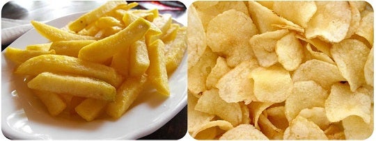 Image result for potato chips and french fries