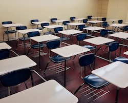 Chairs in a classroom