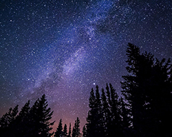 View of the stars at night - image via Pixabay