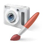 camera and brush icon