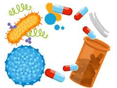 Some bacteria and antibiotics