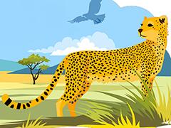 a cartoon of the savanna biome