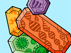 crystalized DNA and proteins