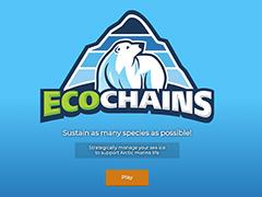 Ecochains splash screen with polar bear icon.