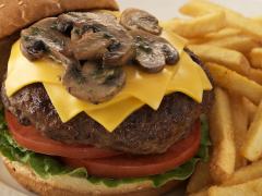 cheeseburger with mushrooms