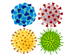 Four potential viruses that can be used in the game