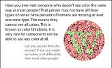 Illustration showing a colorblindness test.