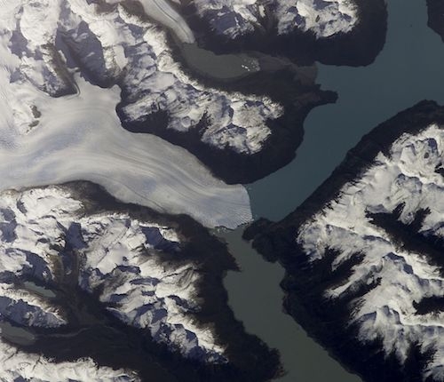 Imagen de satélite del glaciar Perito Moreno
